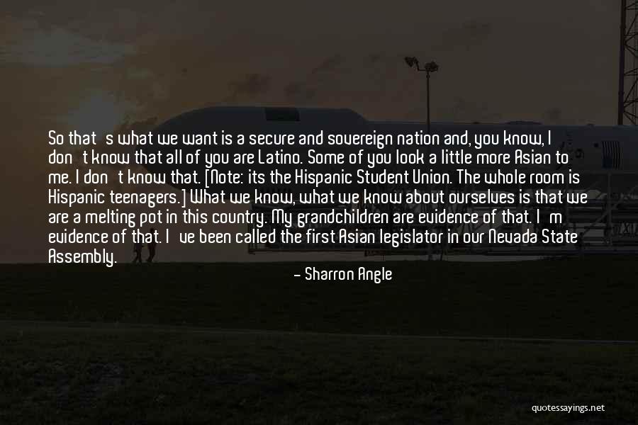 Know It All Teenager Quotes By Sharron Angle