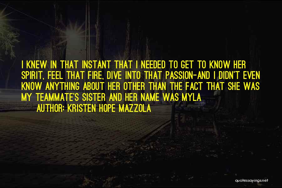 Know My Name Quotes By Kristen Hope Mazzola