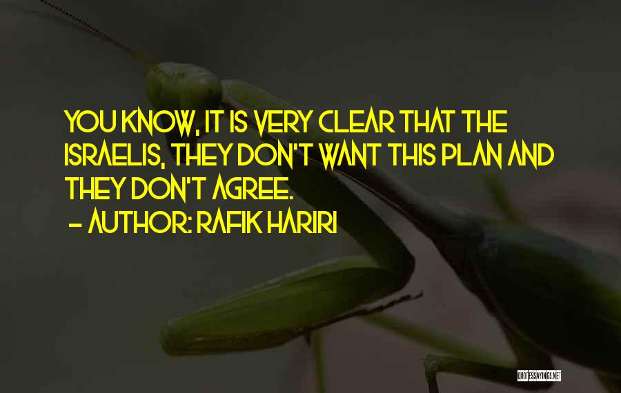 Know What U Want Quotes By Rafik Hariri