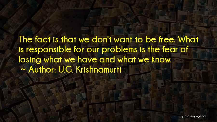 Know What U Want Quotes By U.G. Krishnamurti