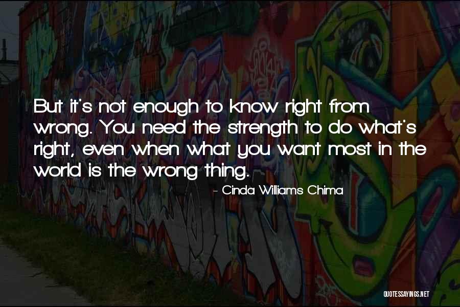 Know What's Right Quotes By Cinda Williams Chima