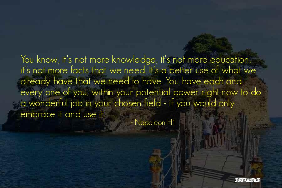 Know Your Facts Quotes By Napoleon Hill