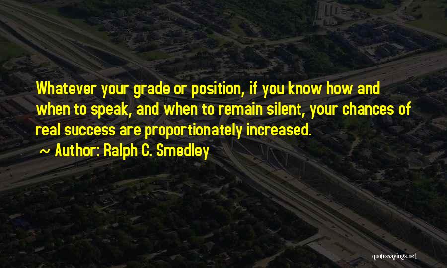 Know Your Position Quotes By Ralph C. Smedley