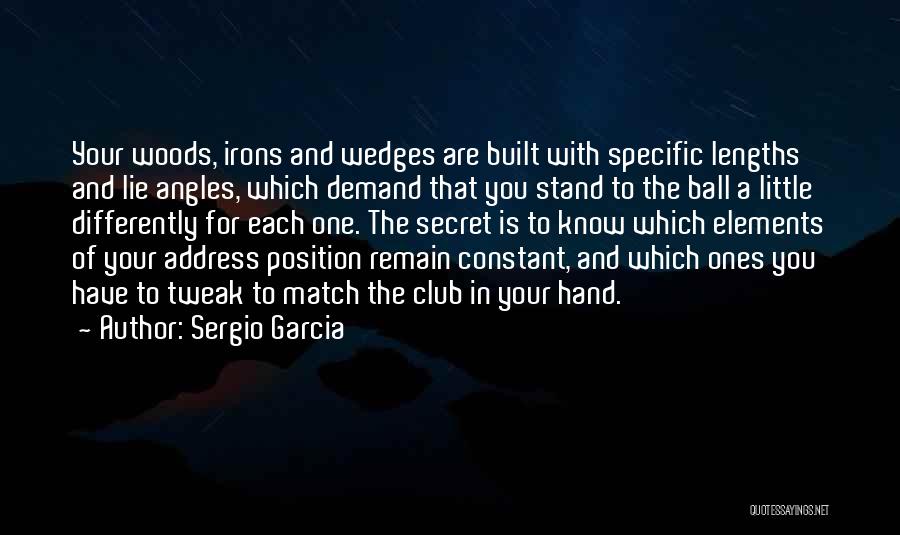 Know Your Position Quotes By Sergio Garcia