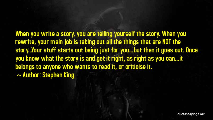 Know Your Stuff Quotes By Stephen King