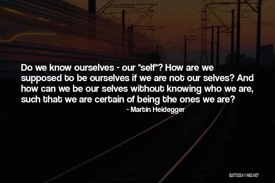 Knowing And Not Knowing Quotes By Martin Heidegger