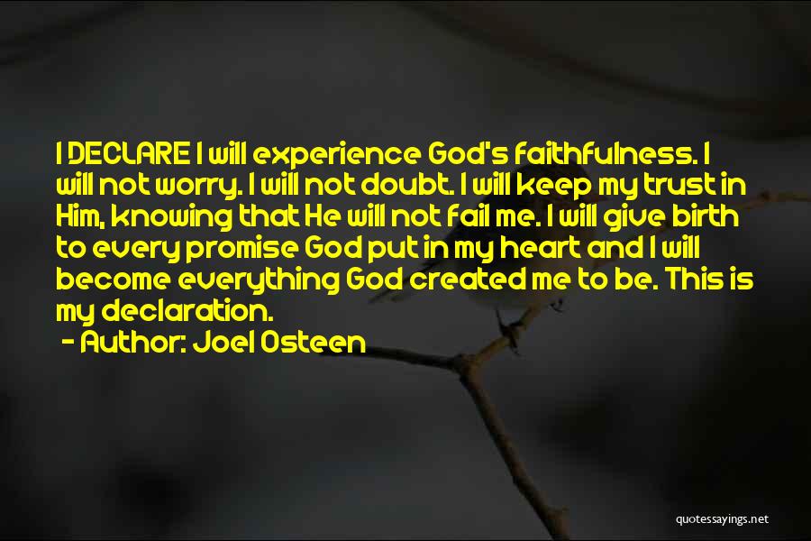 Knowing God's Will Quotes By Joel Osteen