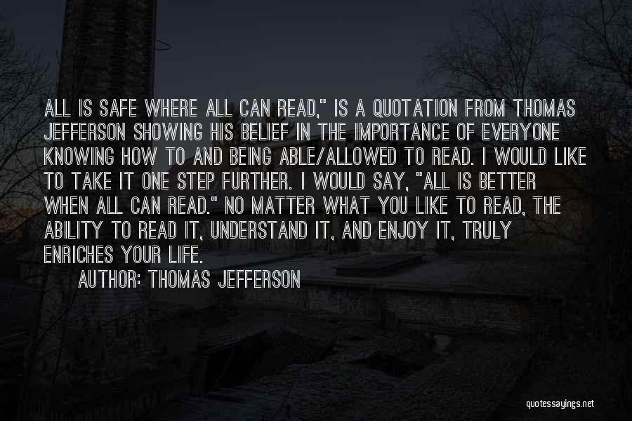 Knowing How To Read Quotes By Thomas Jefferson