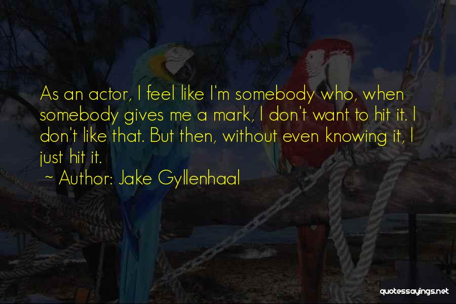 Knowing Somebody Quotes By Jake Gyllenhaal
