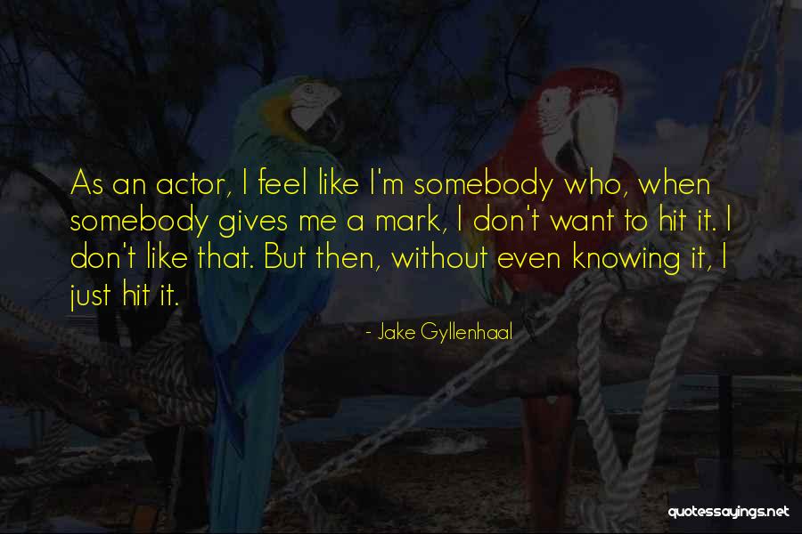 Knowing Somebody Quotes By Jake Gyllenhaal