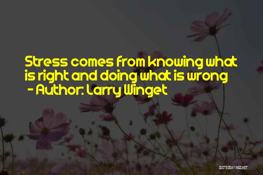 Knowing Something Is Wrong Quotes By Larry Winget