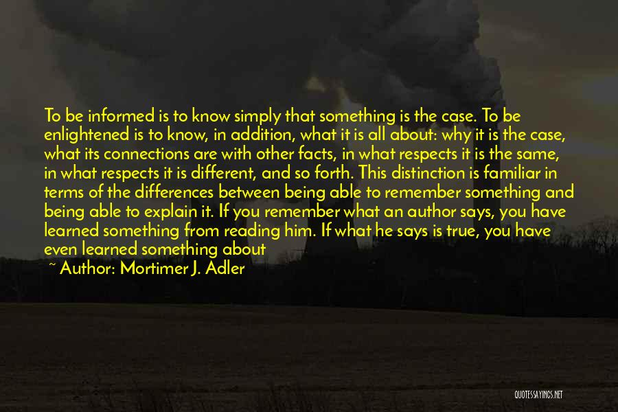 Knowing That You Know Nothing Quotes By Mortimer J. Adler