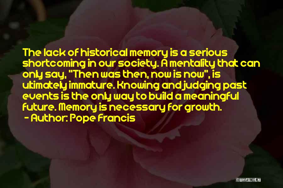 Knowing The Past Quotes By Pope Francis