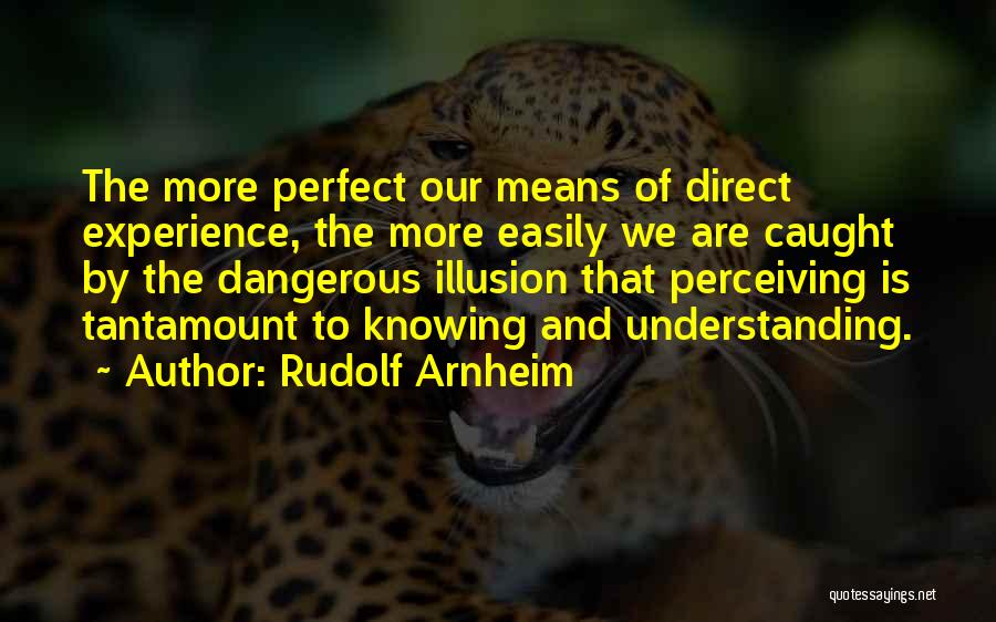 Knowing Too Much Is Dangerous Quotes By Rudolf Arnheim