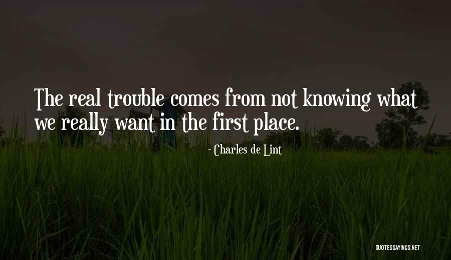 Knowing What We Want Quotes By Charles De Lint