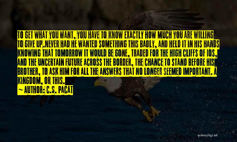 Knowing What You Stand For Quotes By C.S. Pacat