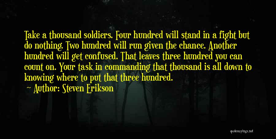 Knowing What You Stand For Quotes By Steven Erikson