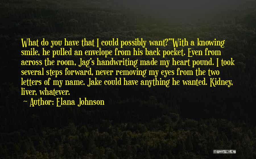 Knowing What You Want Quotes By Elana Johnson