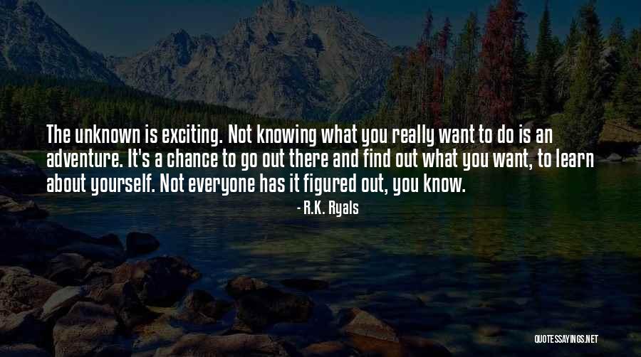 Knowing What You Want To Do Quotes By R.K. Ryals