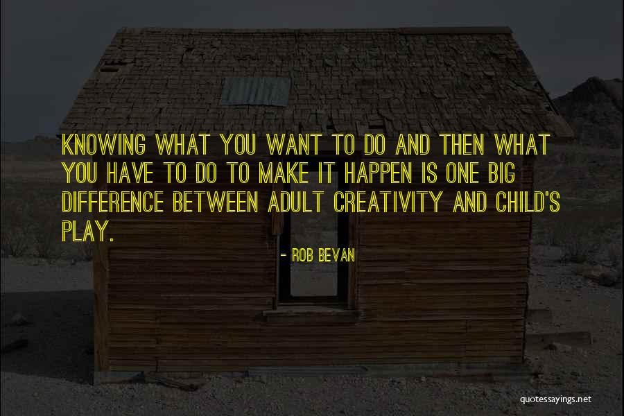 Knowing What You Want To Do Quotes By Rob Bevan