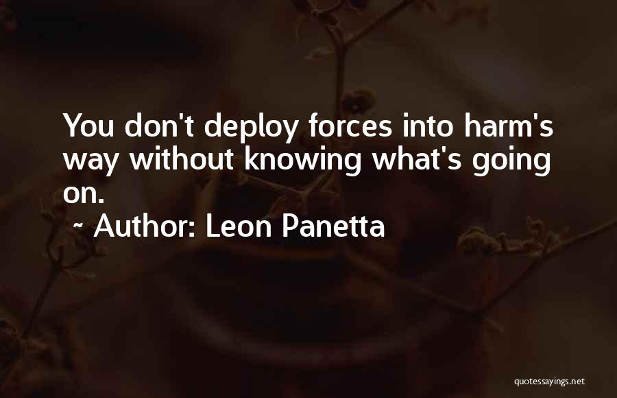 Knowing What's Going On Quotes By Leon Panetta