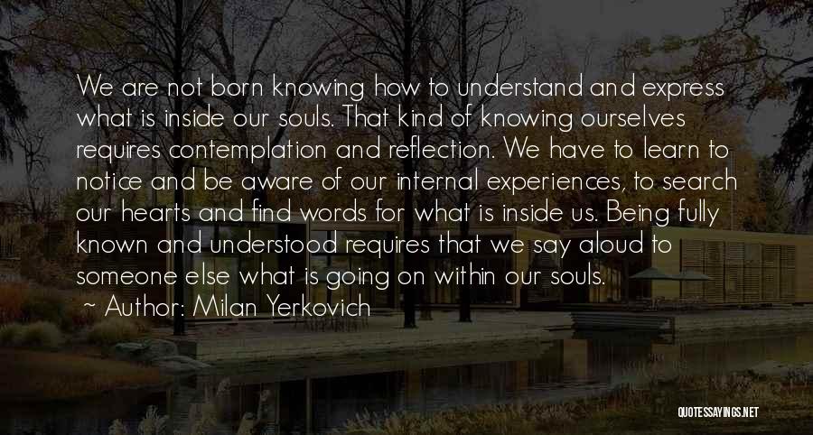 Knowing What's Going On Quotes By Milan Yerkovich