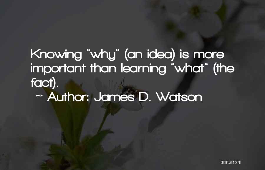Knowing What's Important Quotes By James D. Watson