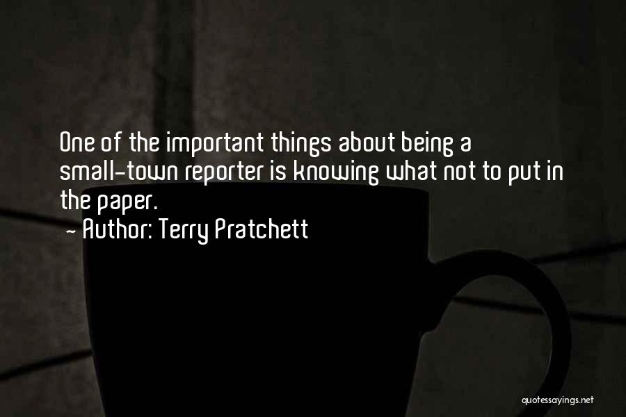 Knowing What's Important Quotes By Terry Pratchett
