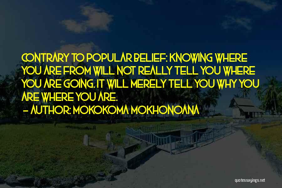 Knowing Where You're From Quotes By Mokokoma Mokhonoana