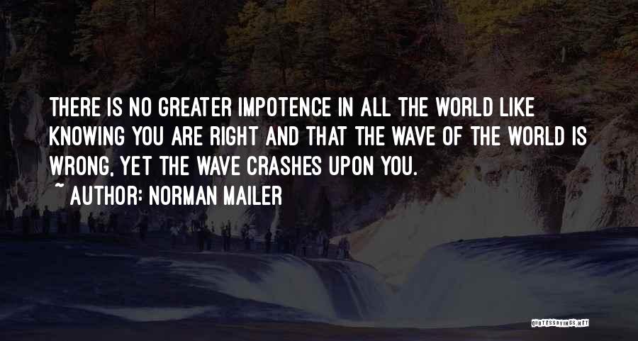 Knowing You Are Wrong Quotes By Norman Mailer