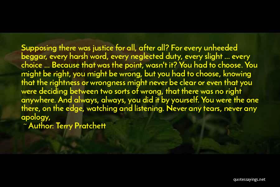 Knowing You Did Nothing Wrong Quotes By Terry Pratchett