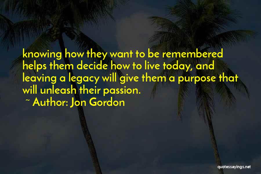 Knowing Your Passion Quotes By Jon Gordon