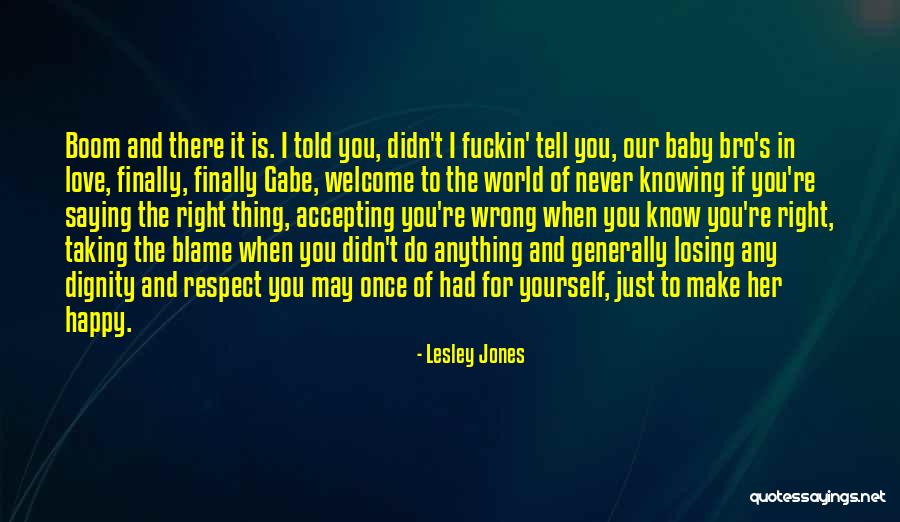 Knowing You're In Love Quotes By Lesley Jones