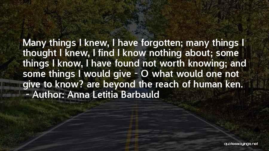 Knowing You've Found The One Quotes By Anna Letitia Barbauld