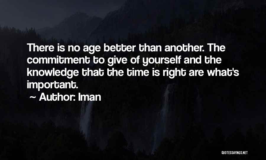 Knowledge And Age Quotes By Iman