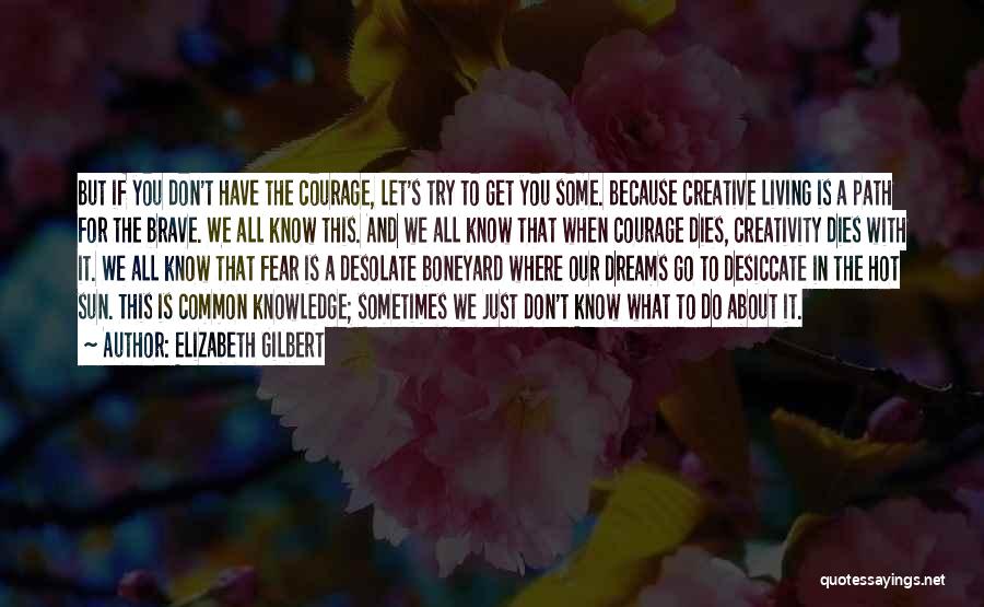 Knowledge And Creativity Quotes By Elizabeth Gilbert