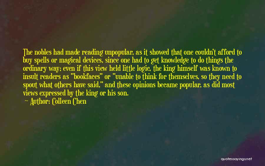 Knowledge And Reading Quotes By Colleen Chen