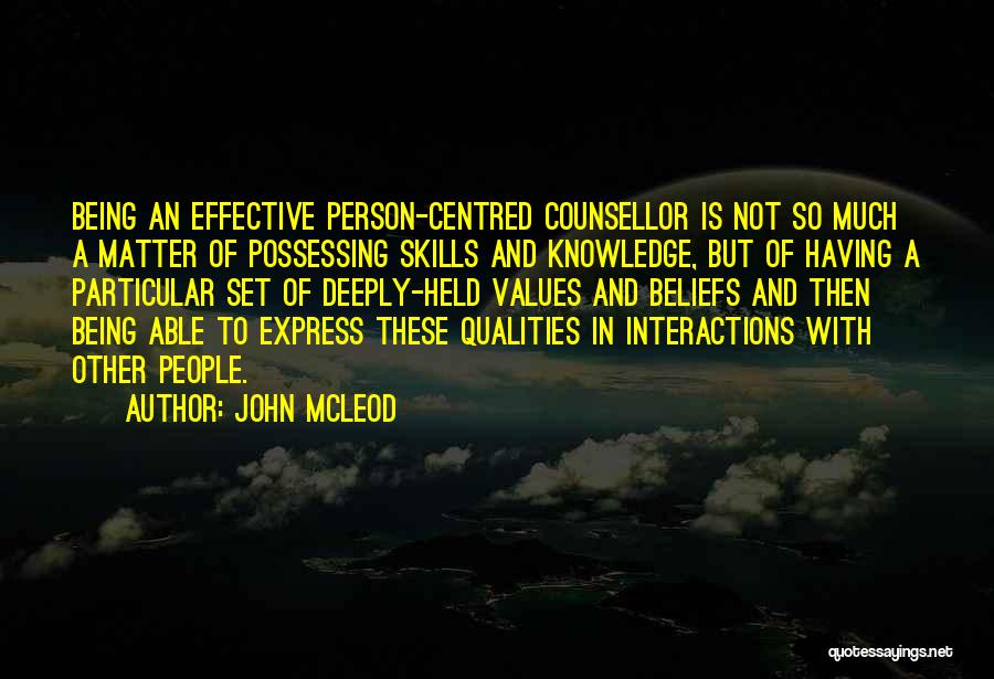Knowledge And Skills Quotes By John McLeod