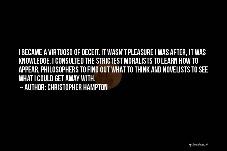 Knowledge From Philosophers Quotes By Christopher Hampton