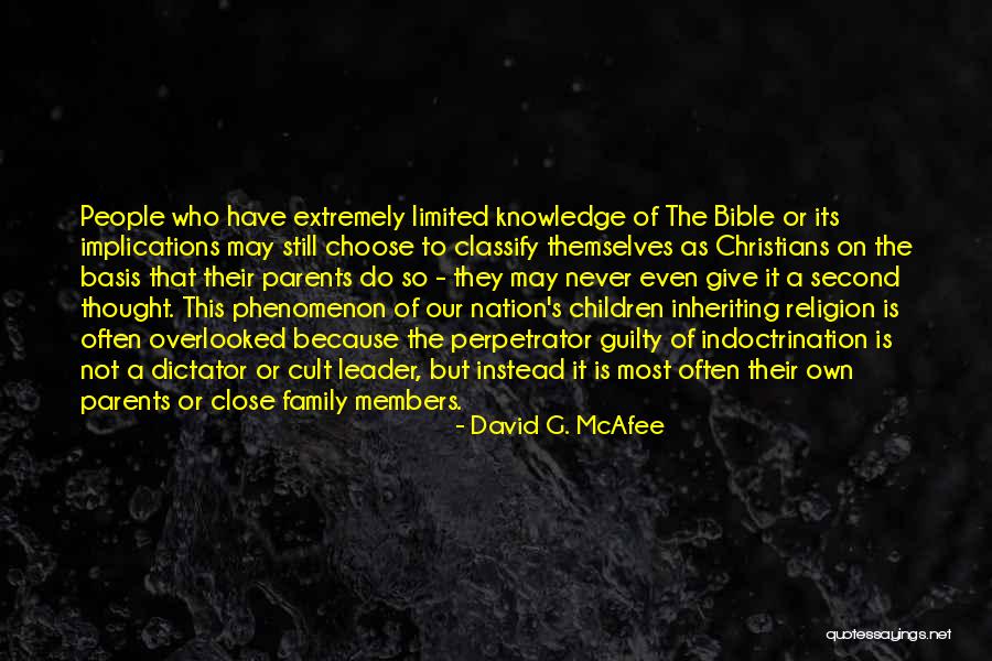 Knowledge From The Bible Quotes By David G. McAfee