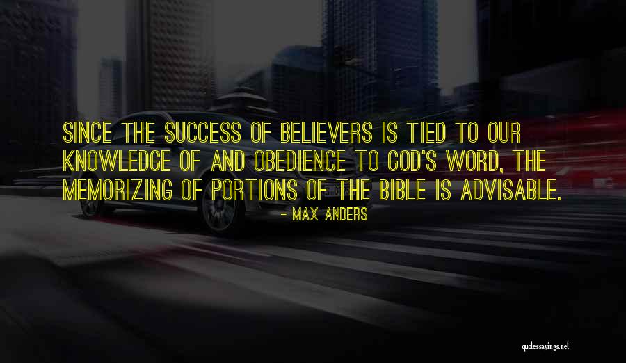 Knowledge From The Bible Quotes By Max Anders