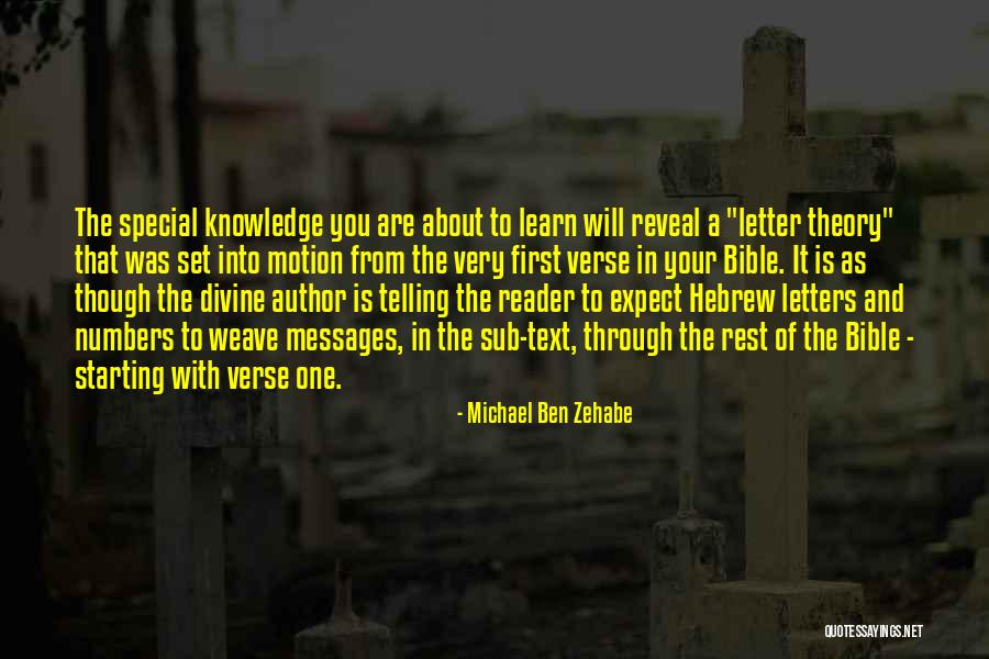 Knowledge From The Bible Quotes By Michael Ben Zehabe