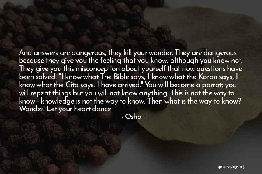 Knowledge From The Bible Quotes By Osho