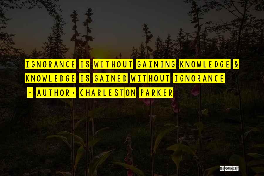 Knowledge Gained Quotes By Charleston Parker