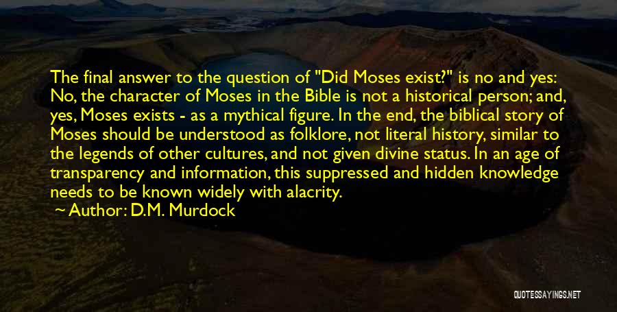 Knowledge In The Bible Quotes By D.M. Murdock