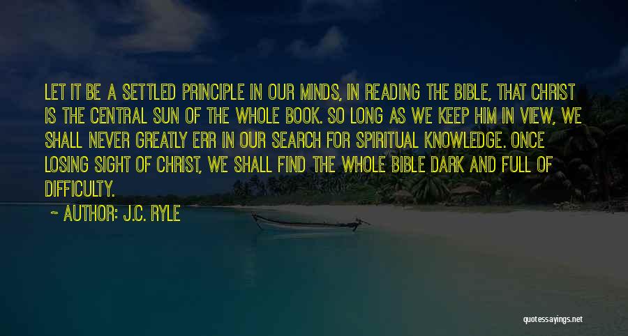 Knowledge In The Bible Quotes By J.C. Ryle