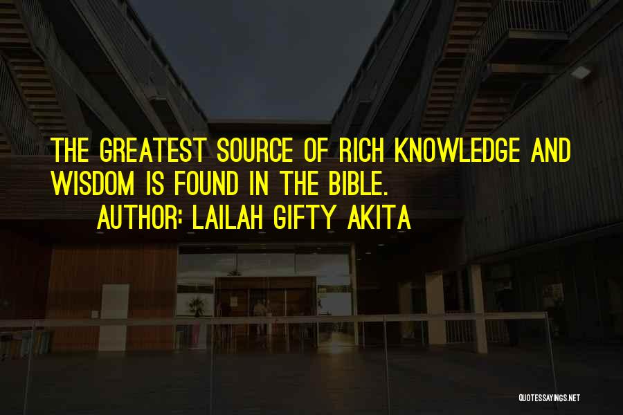 Knowledge In The Bible Quotes By Lailah Gifty Akita