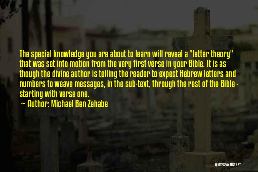 Knowledge In The Bible Quotes By Michael Ben Zehabe