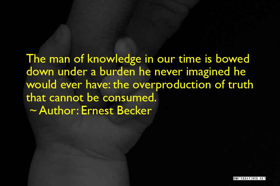 Knowledge Is Burden Quotes By Ernest Becker
