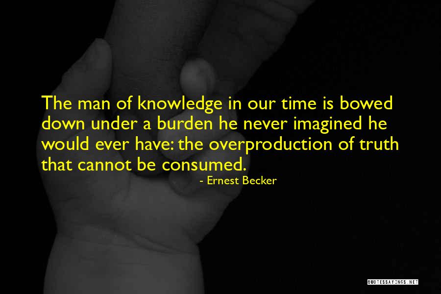 Knowledge Is Burden Quotes By Ernest Becker